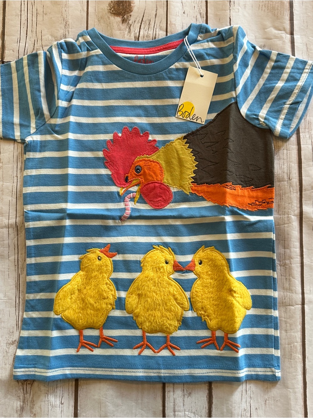 Mini Boden rooster tee nwt